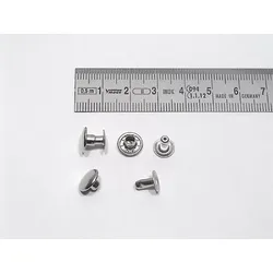 Doppelhohlnieten, Verarbeitung mit Hammer, 3-5 mm Füllhöhe, Unter- und Oberteil