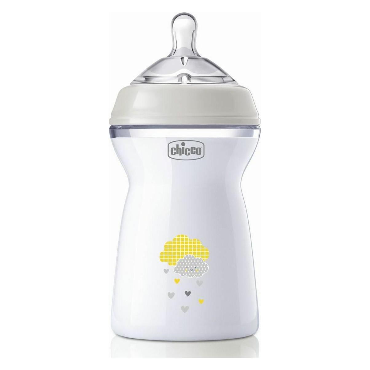 Chicco Babyfläschchen NATURAL FEELING PP Sauger Silikon schneller Fluss UNI 6m+ (330 ml) (00081335300000)