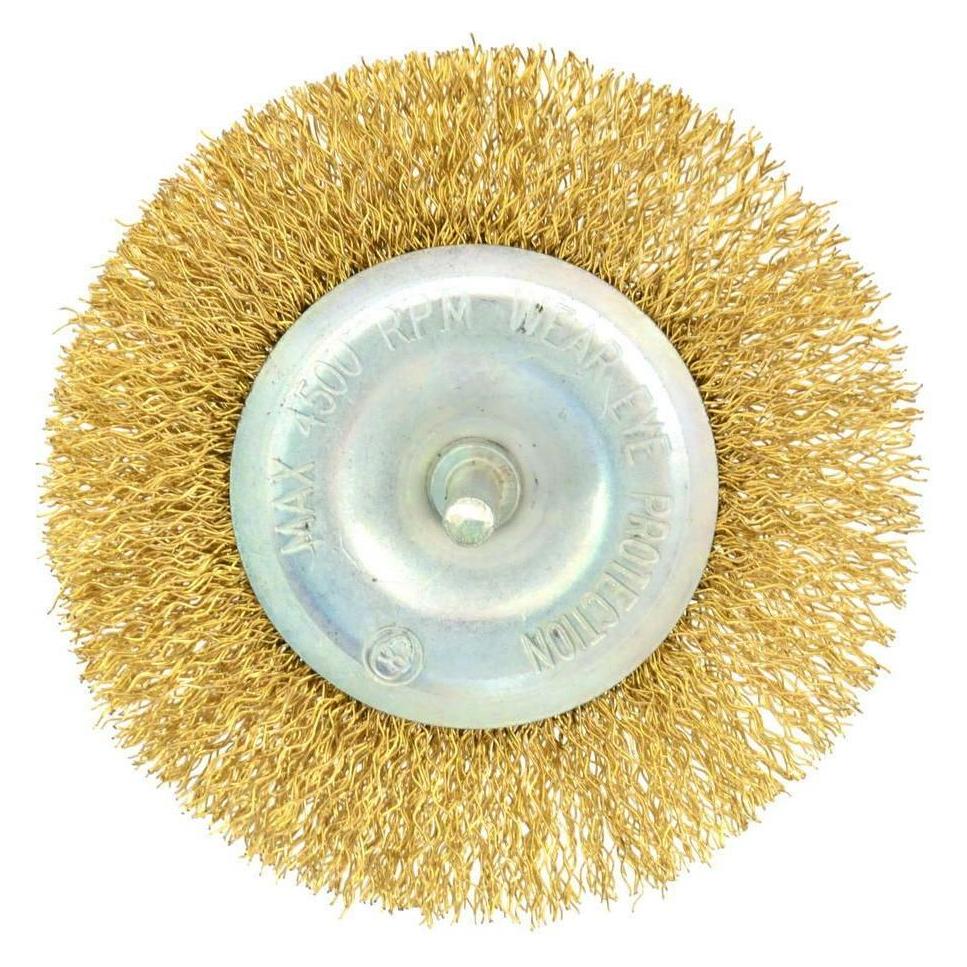 GEKO Rundbürste, gewellter Draht, 100 mm, Stiel 6 mm (G00618)