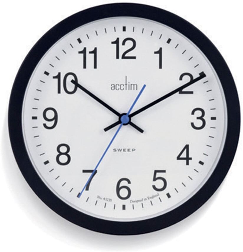 Wanduhr CHRISTOFFEL "Bromham", schwarz, H:3cm, Wanduhren, Wanduhr schwarz B/H/T: 3cm