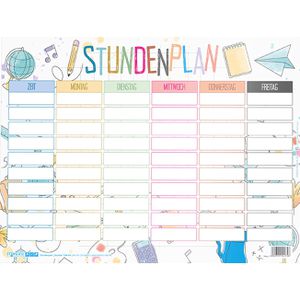 itenga Stundenplan 33104805, Doodles, abwischbar, A4