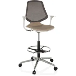 hjh OFFICE Counterstuhl TOP WORK STYLE Stoff / Netzstoff mit Armlehnen