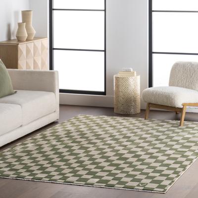 Nuloom Dominique Abstract Checkered Fringe Area Rug