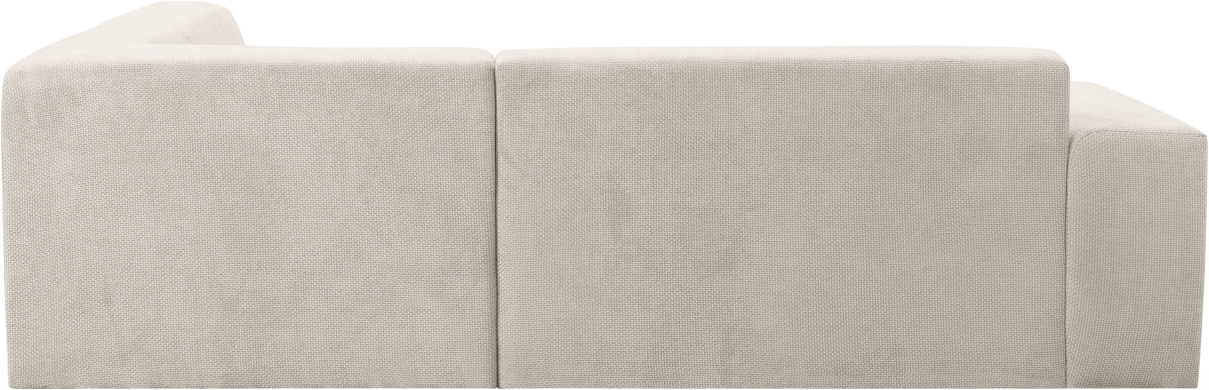 Ecksofa WERK2 "Zeus-M urbanes Curvy Design, kompakt & bequem, Lounge Couch", natur, B:251cm H:70cm T:262cm, 100% Polyester, Sofas, Ecksofa