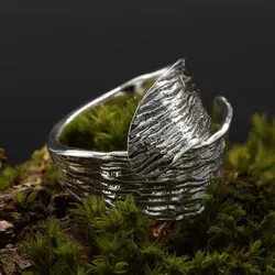 Drachensilber Designer Ring größenverstellbar 925 Silber 62 - Silber