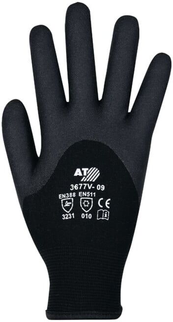Gants de protection contre le froid T. 11 noir bouclé Terry EN 388, EN 511 cat. ; Asatex (3677V/11)