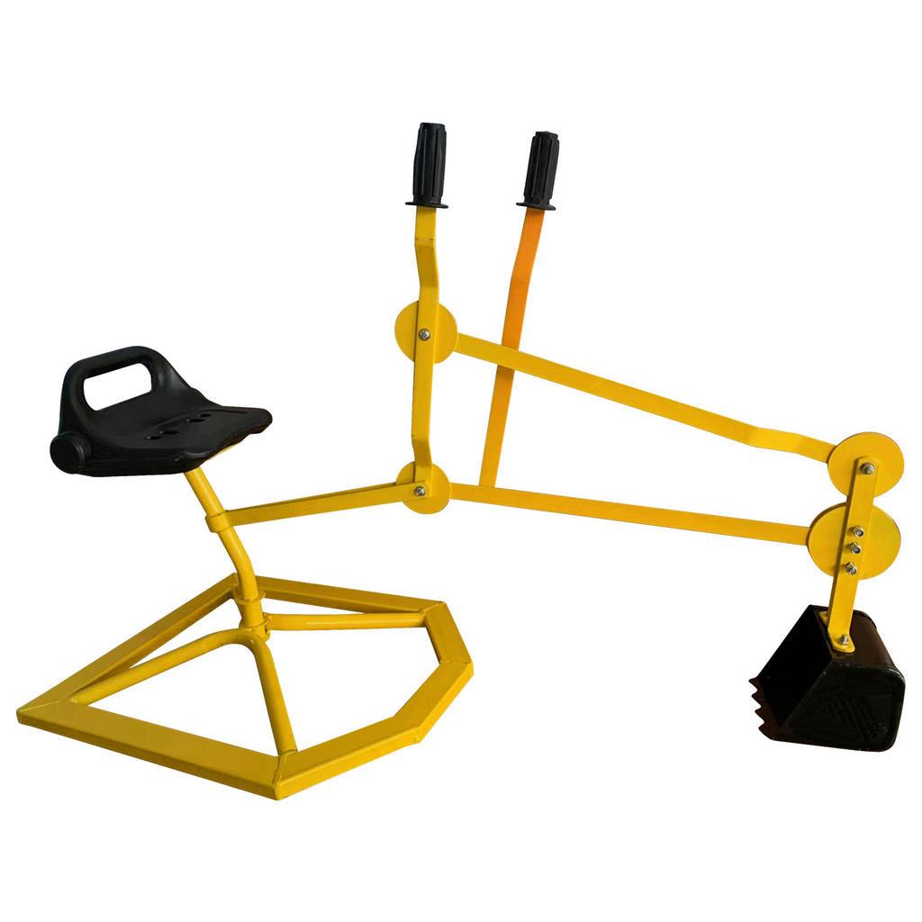 Bagger für den Sandkasten , Gelb, Schwarz , Metall , 46x65x107 cm , EN 71, CE , Freizeit & Co, Outdoor-Spielzeug, Sandkasten-Spielzeug