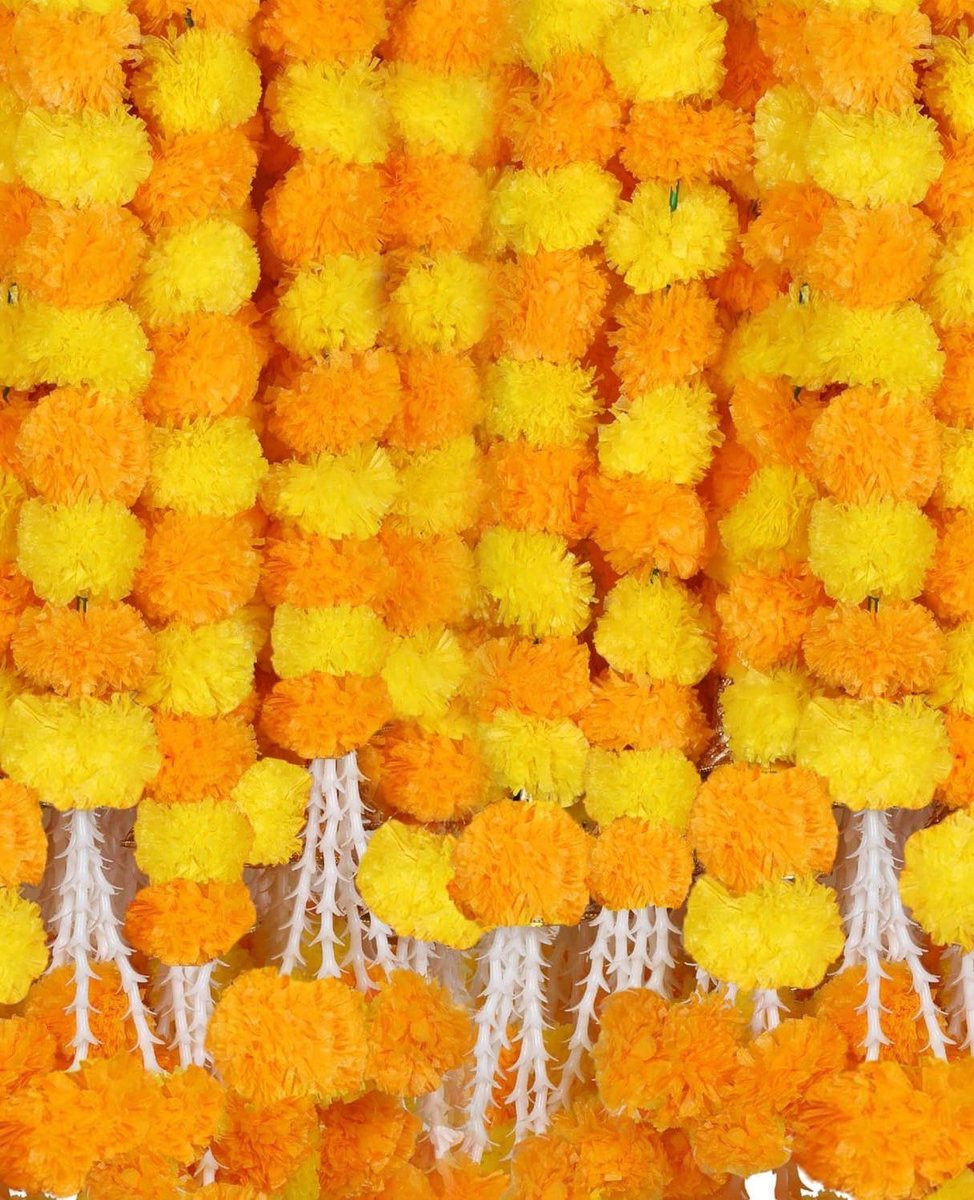 Goudsbloemslinger 5 stuks - Kunstbloemen decoratie - Oranje Geel - 5 meter