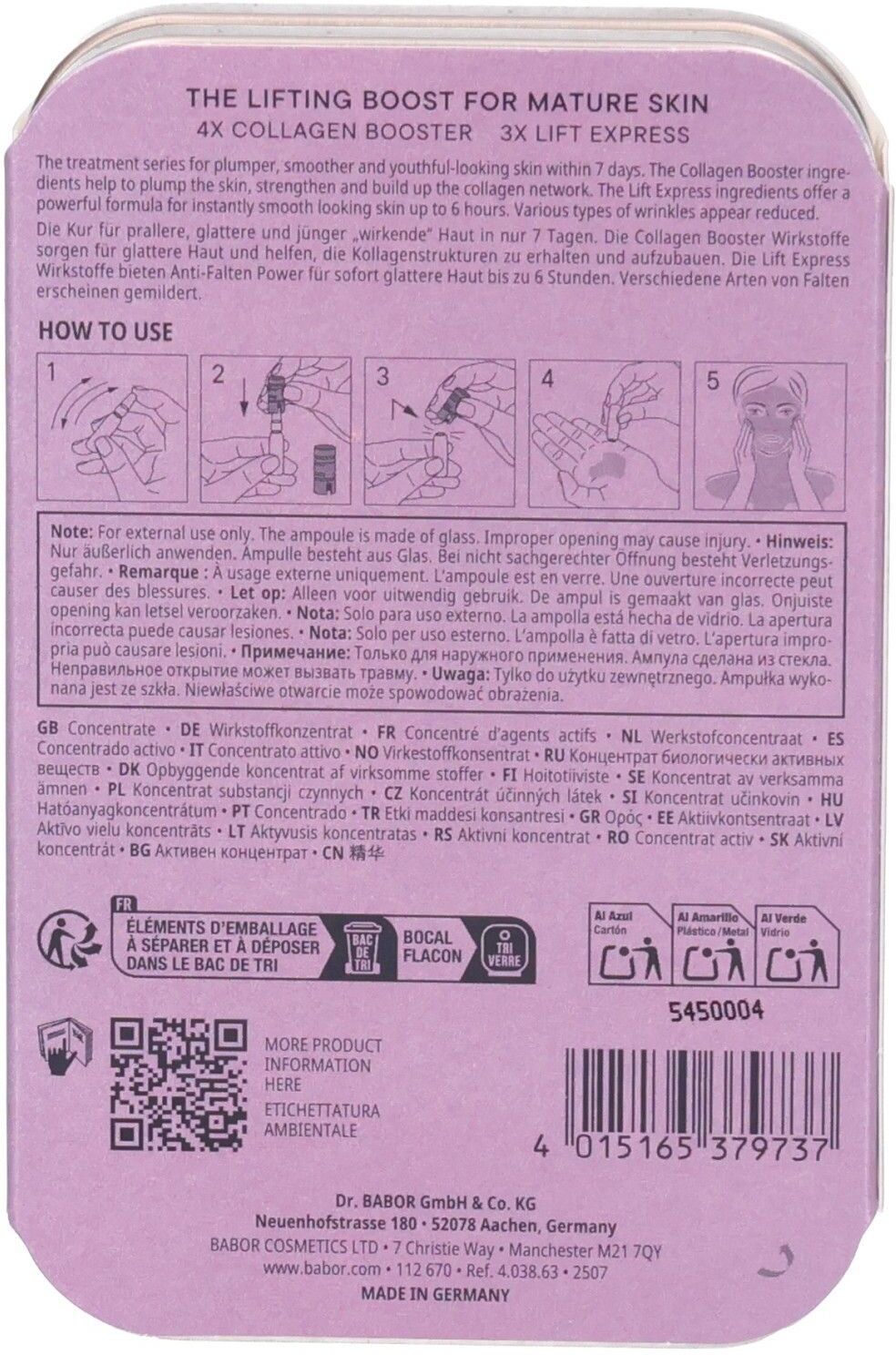 Babor Lifting Boost Ampoule 14ml 8+6 ml Ampullen