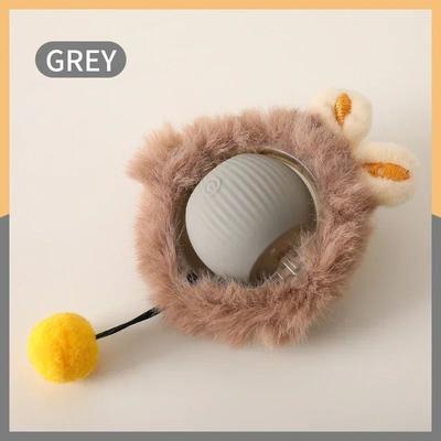 Uplifted Finds Cat Interactive Automatic Rolling Ball Toy plush Gray B