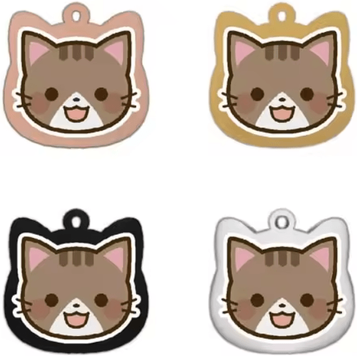 Inspire Curations PawPrint Personalized Stainless Steel Pet ID Tag 2 silvery