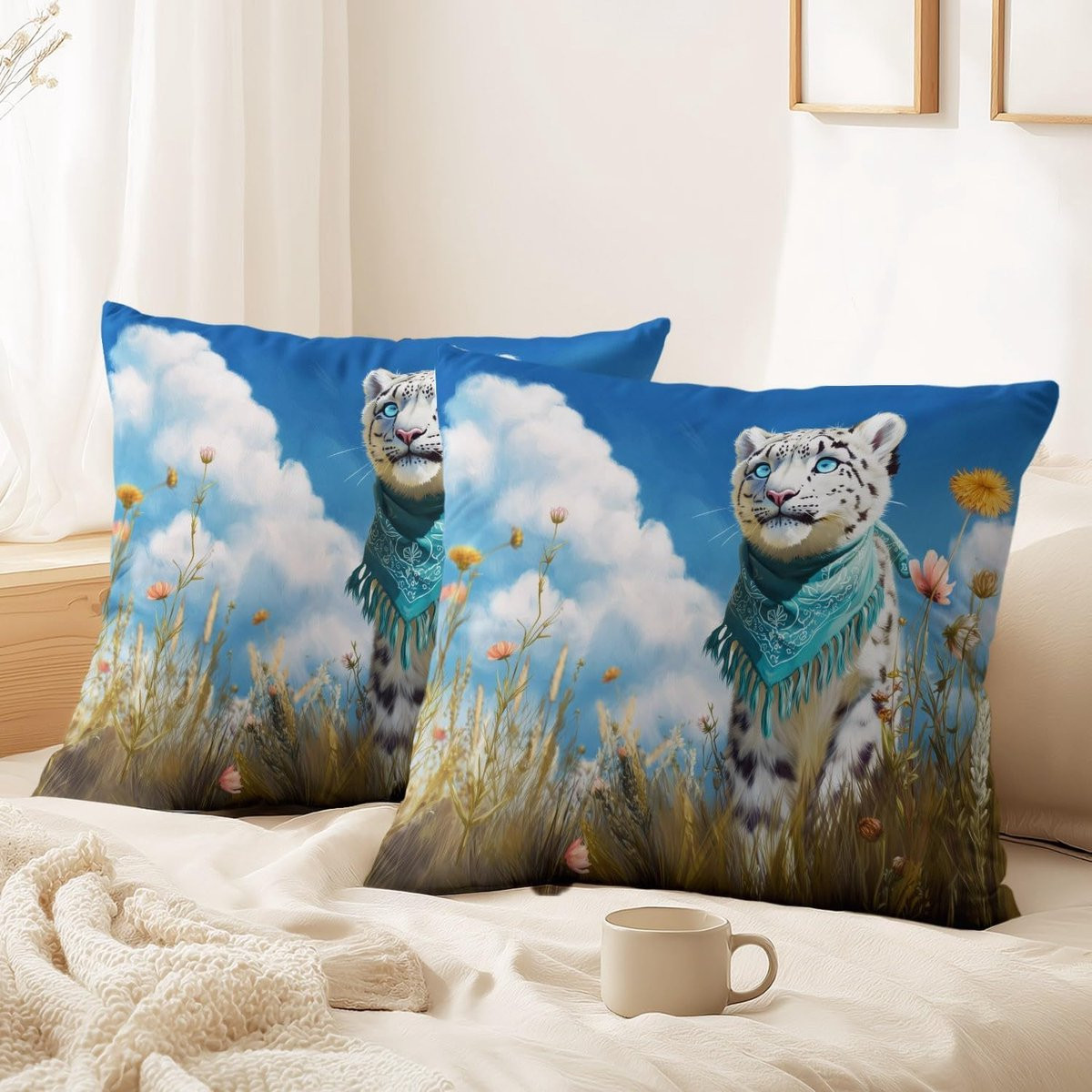 Decoratieve kussenhoes Wild Animal met dubbelzijdige print, 60 x 60 cm
