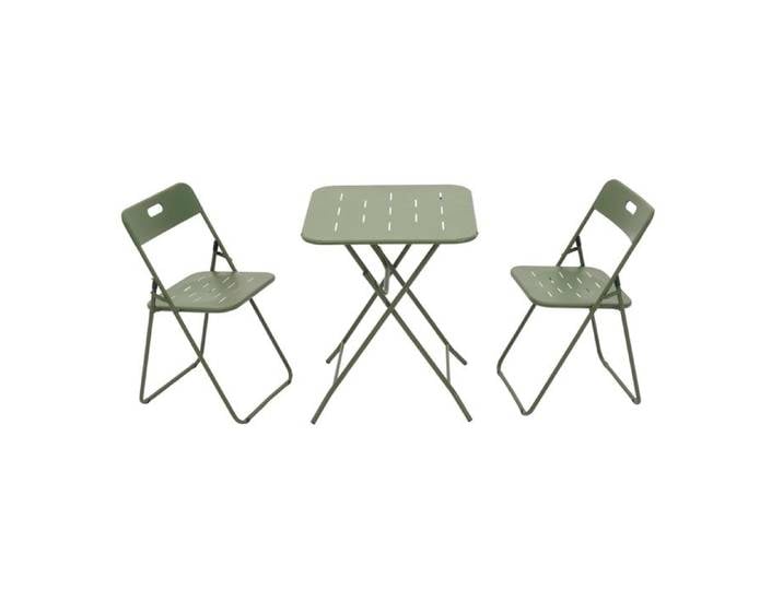 Ensemble table et chaises avec 1 table et 2 chaises Vert Set de bistro pliable 3 pièces extérieur 2 chaises et 1 table