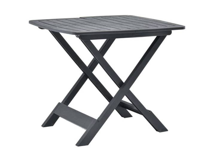 Table de jardin pliable - VIDAXL - Anthracite - 79x72x70 cm - Plastique