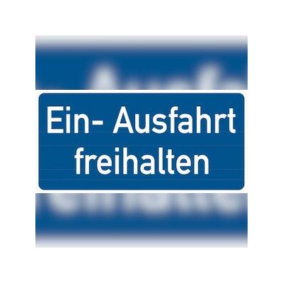 Hinweisschild, Ein- Ausfahrt freihalten, Alu geprägt, 170 x 350 mm - 350x170x0.45 mm Aluminium geprägt