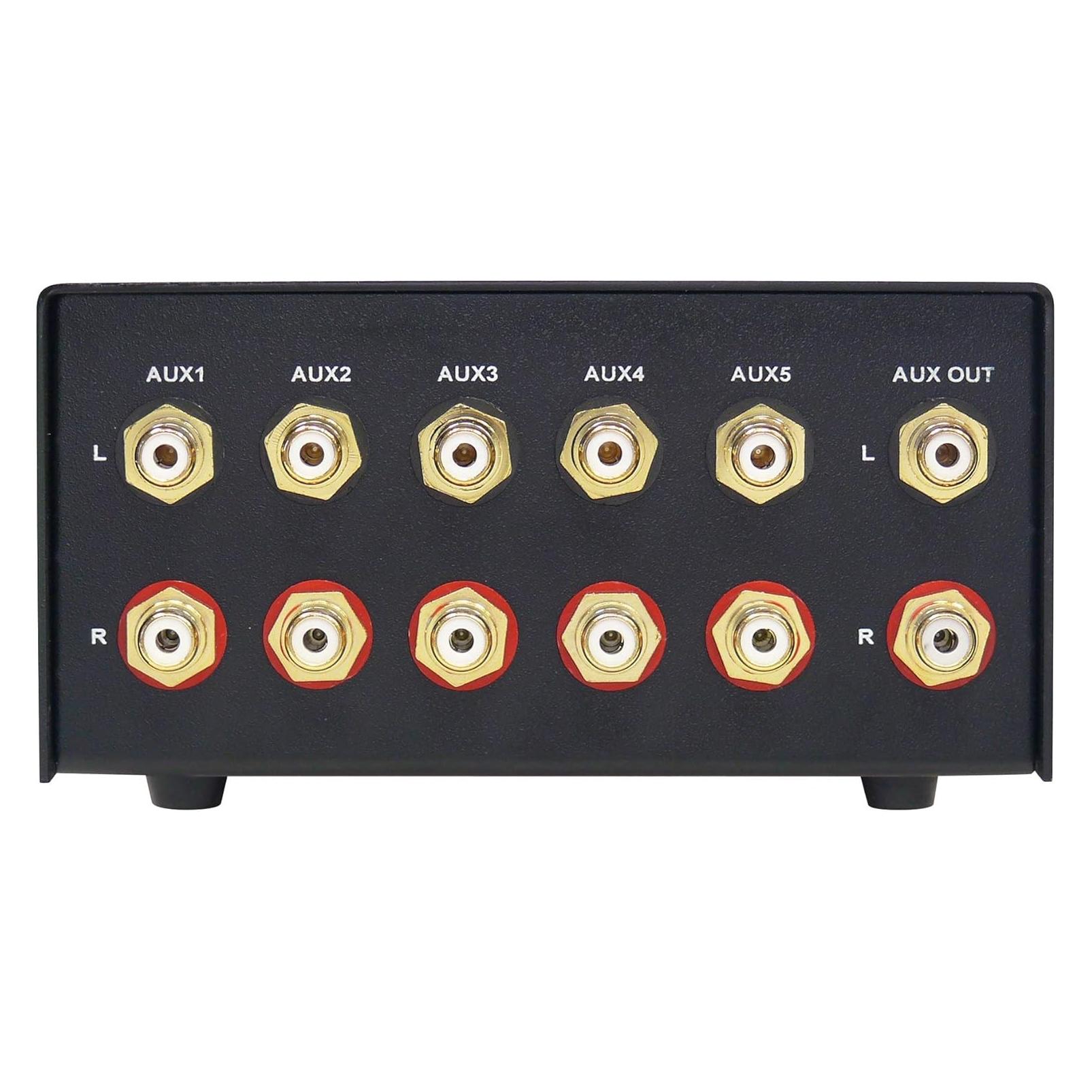 Dynavox AUX-S Cinch-Audio-Switch Schwarz (206410)
