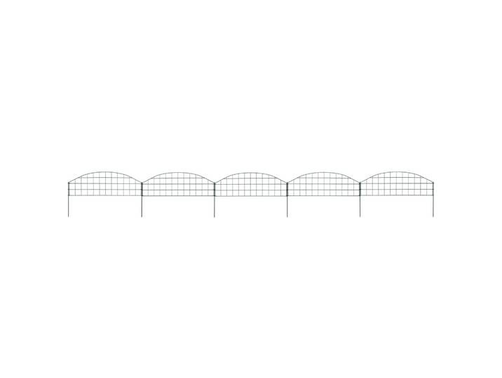 vidaXL Gartenzaun Set Konvex 77,3x26 cm Grün