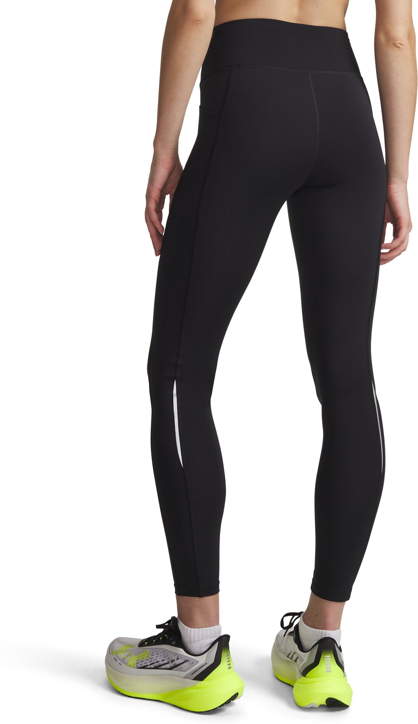Lauftights UNDER ARMOUR "UA VELOCITI TIGHTS", Damen, Gr. XL, N-Gr, schwarz (schwarz,, reflective), Obermaterial: 77% Polyester, 23% Elasthan, Hosen Lauftights, fürs Laufen entwickelt, mit enger Passform, aus Polyester und Elasthan schwarz,, reflective XL,