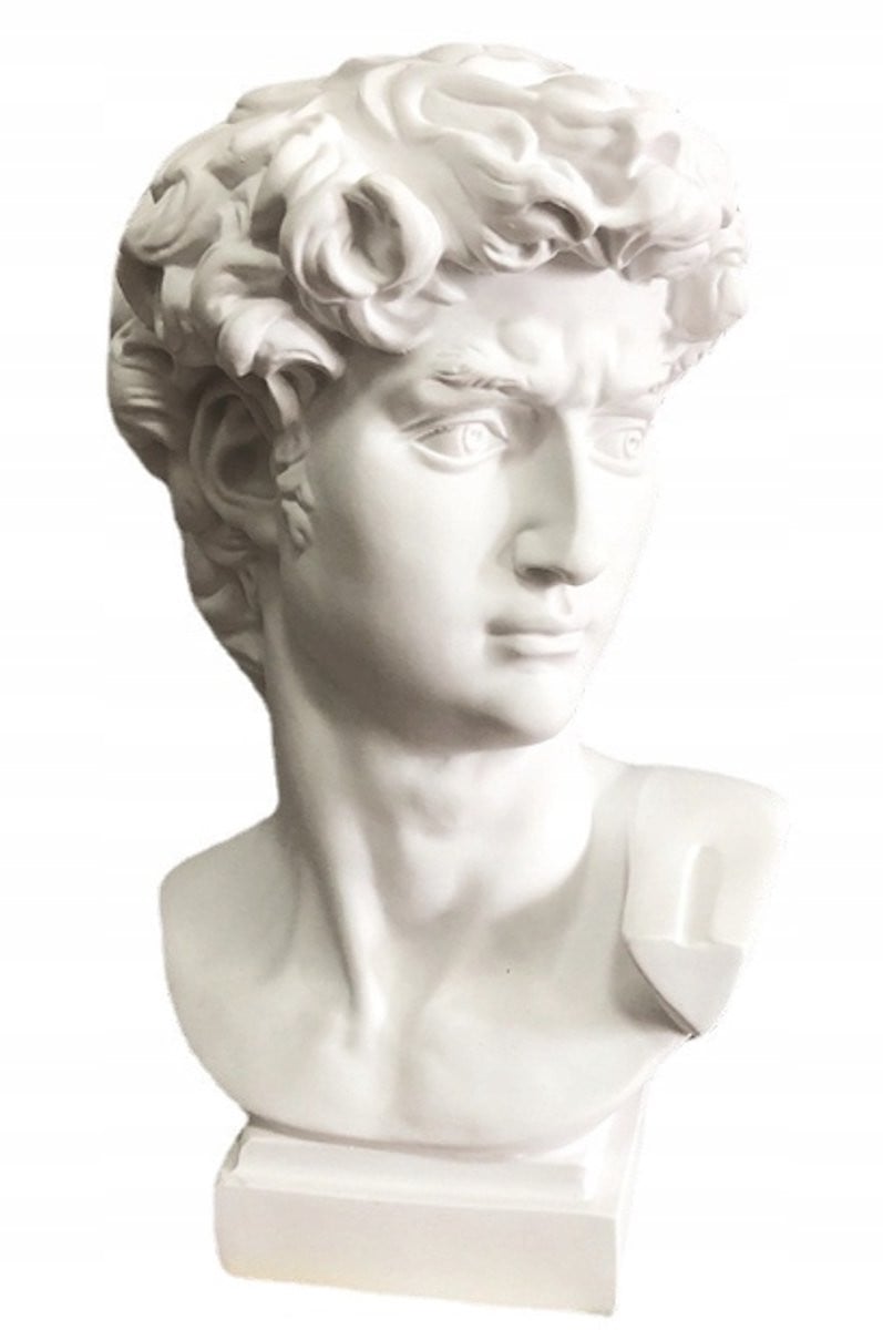 Merkloos David Buste Standbeeld Decoratie 30 cm