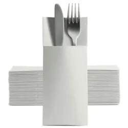 Ornamensa Softpoint 50 Besteckservietten Bestecktaschen weiß