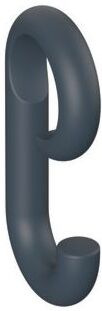 Hewi 477 Haken 477.30B01092 92x45mm, zum Aufschieben, matt, anthrazitgrau