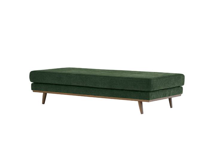 Banc capitonné 180 x 43 x 81cm Vert/Vert foncé Tissu Cieli: Vert foncé