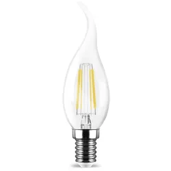 LED Leuchtmittel E14 Filament Flamme Kerzenform C35T 4W 400 Lumen neutralweiß (4000 K)