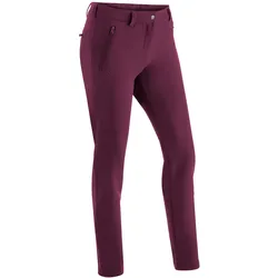 Maier Sports Damen Helga slim Outdoorhose (Kurzgrößen) - 23 - cherry wine