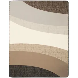 Biederlack Kuscheldecke Conture Flow 150 x 200 cm Mischgewebe Braun / Beige
