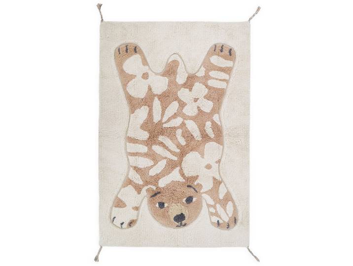 Teppich Beatrice multicolor Baumwolle Tiermuster 150 x 100 cm