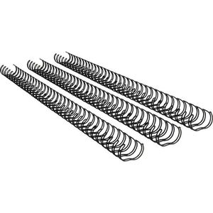 Fellowes Drahtbinderücken 53273, 34 Ringe, schwarz, 3:1 Teilung, 100 Stück, 12 mm