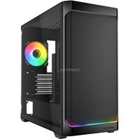 MK4W RGB Strip, Tower-Gehäuse schwarz, Tempered Glass