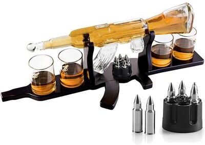Bezrat Gun Decanter With 4 Glasses