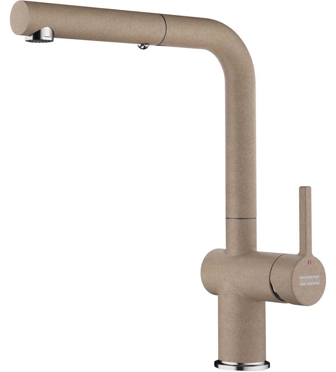 FRANKE Armatur ACTIVE L mit Auszugsbrause in CASHMERE / Küchenarmatur / Einhebelmischer