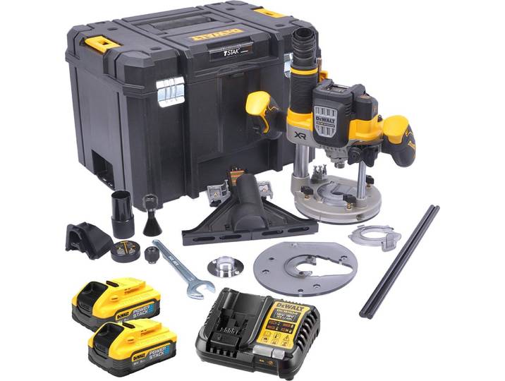 DeWALT DCW620H2-QW - Akku-Oberfräse 18V\, 5\,0Ah Akku