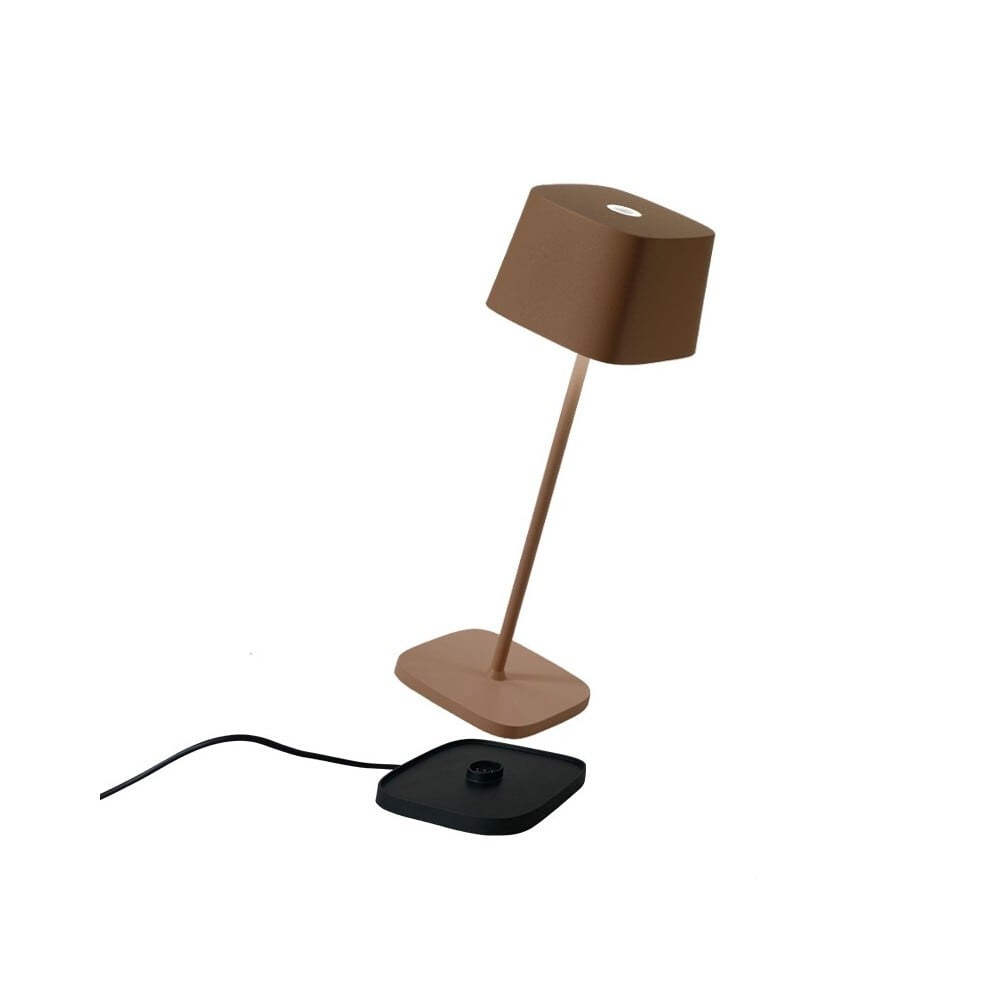 Capo Zafferano Ofelia Mini tafellamp - Oplaadbare LED buitenlamp - Bruin - Hoogte: 30 cm