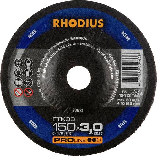 Rhodius 200922 Trennscheibe 150mm Stahl