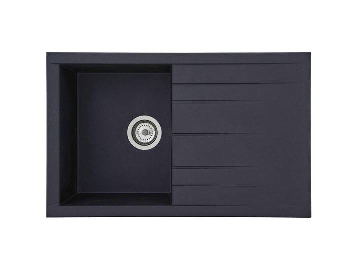 Respekta Spüle Houston, Schwarz, Kunststoff, Glas, Stein, 80x21x50 cm, Küchen, Küchenausstattung, Küchenspülen, Granitspüle