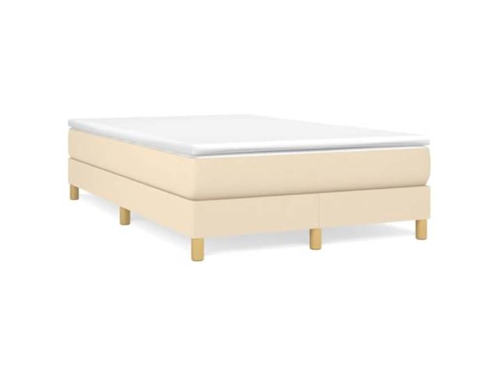 PUGYNBK Boxspringbett, 120 x 200 cm, mit Federkernmatratze Mittlere Festigkeit, atmungsaktiver Stoff, Holzlatten, weicher Schutz