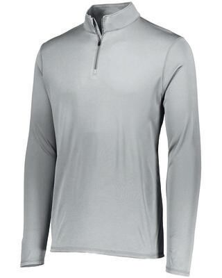 Augusta Sportswear 2785 Attain Wicking 1/4 Zip Pullover T-Shirt in Silver size 3XL   Polyester