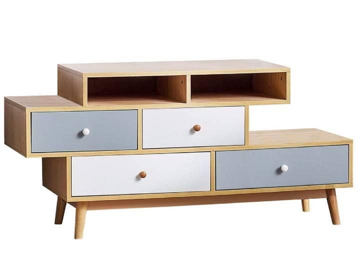 Commode à 4 tiroirs marronblanc