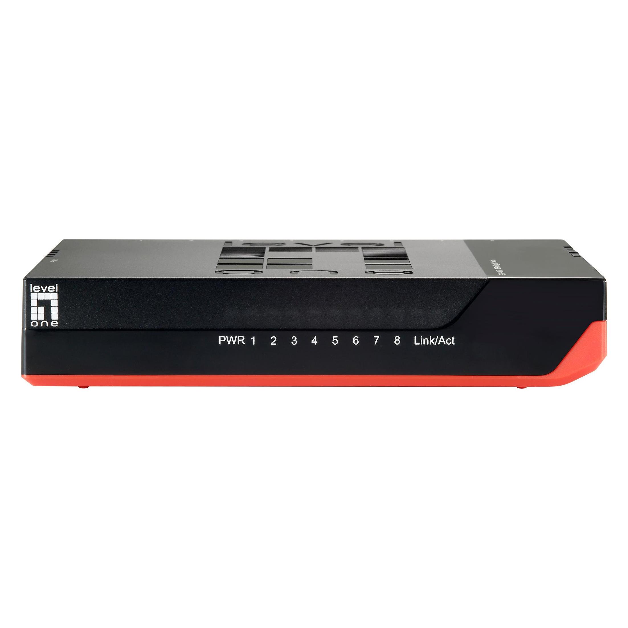 LevelOne GSW-0807 8-Port Gigabit Ethernet Switch 1000Mb/s, Voll-Duplex, 10/100 Mb/s, Voll/Halb-Duple (8 Ports) (GSW-0807)