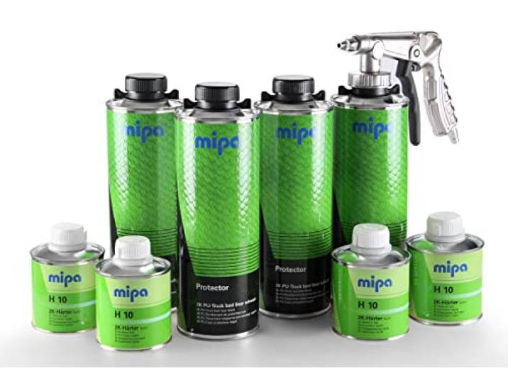 MIPA Beschermingsset zwart 2K PU-transportoppervlakken coating verzegeling lak