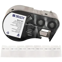 Brady, Etikettenrolle, M4-47-427, selbstlaminierendes Vinyl, Weiss/Transparent, 12.70 x 9.53(25.40) mm, permanent, f (25.40 mm)