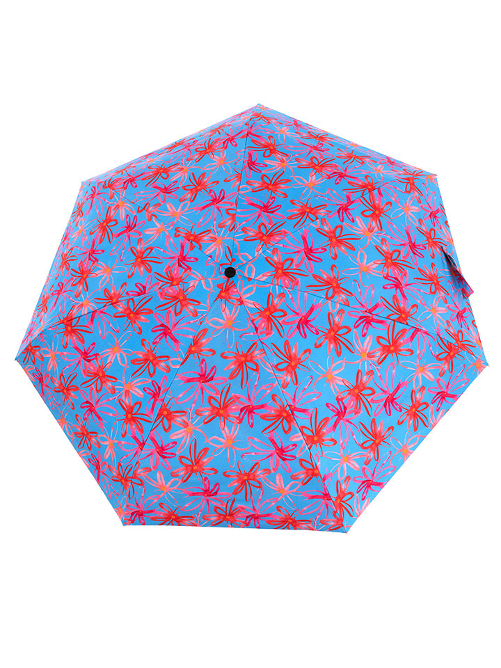 Doppler Taschenschirm in Hellblau/ Rot - onesize