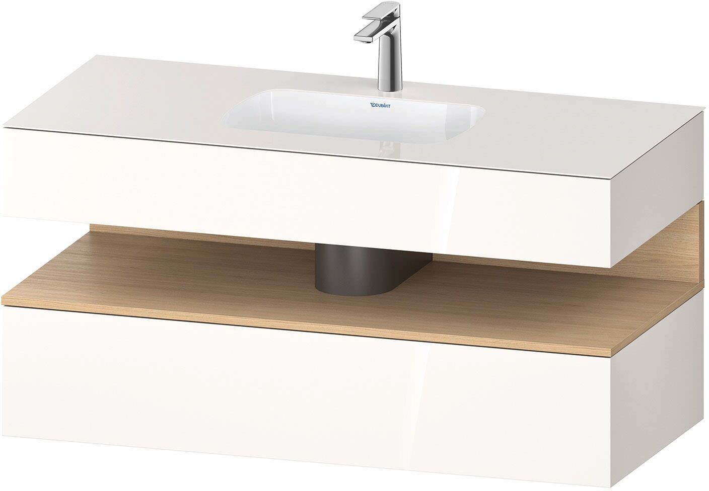 Duravit Collection One Einbauwaschtisch mit Konsolenwaschtischunterbau 120 x 60 cm, 1 Auszug