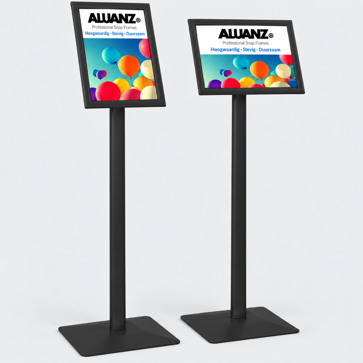 Aluanz Infostandaard A4 Kliklijst Zwart
