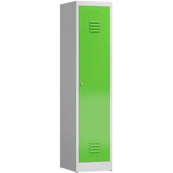 Spind Spindschrank 1 Abteil mit S/W-Trennung 180x40x50cm lichtgrau/gelbgrün X-515115