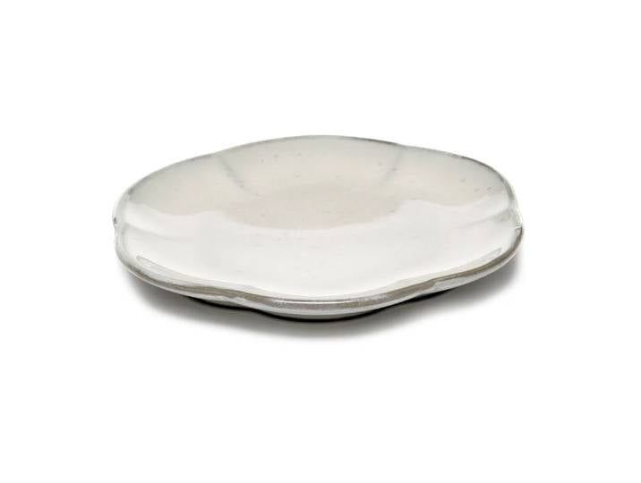 Serax Assiette striée Inku M Ø13,9 cm Blanc