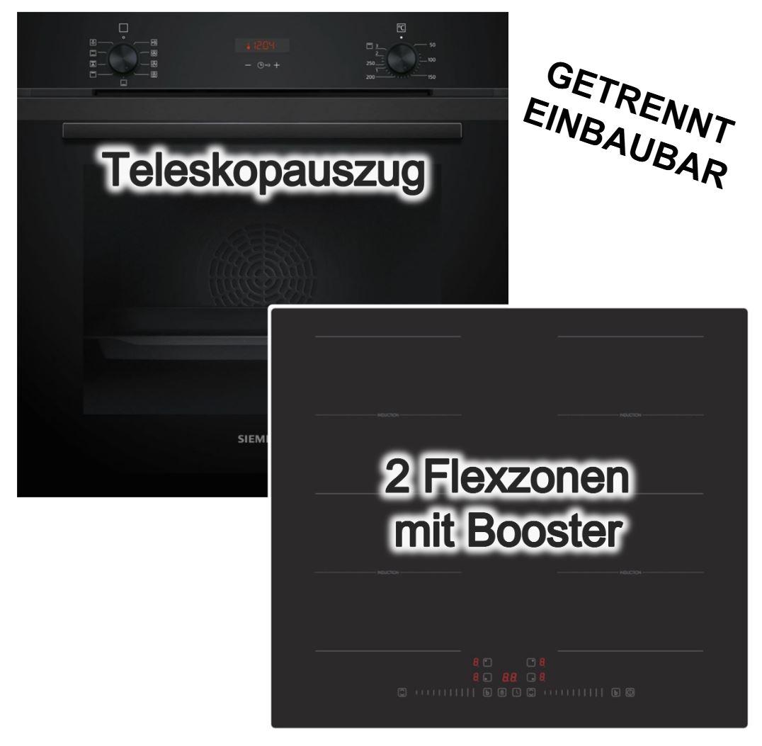 Herdset Siemens Backofen Hydrolyse + PKM Induktionskochfeld rahmenlos autark 60cm